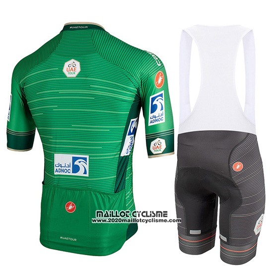 2019 Maillot Ciclismo Castelli UAE Tour Vert Manches Courtes et Cuissard